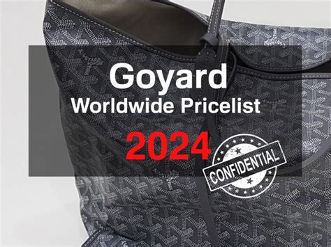 goyard price range|goyard wallet price list.